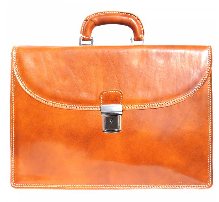 Italian Leather Diplomat Briefcase